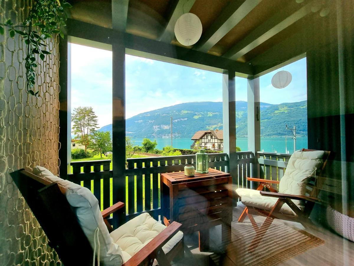 Strandhuesli Directly On Lake Thun Darligen ภายนอก รูปภาพ